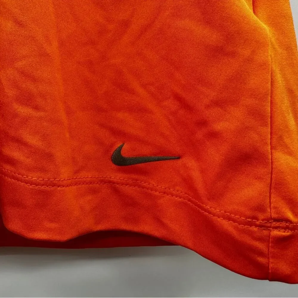 Nike Golf Tour Performance Orange Geometric Print Short Sleeve Jacket‎ Size XS